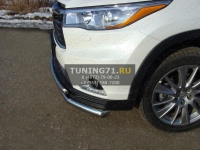Защита передняя нижняя (двойная) 60,3/42,4 мм Toyota Highlander 2014